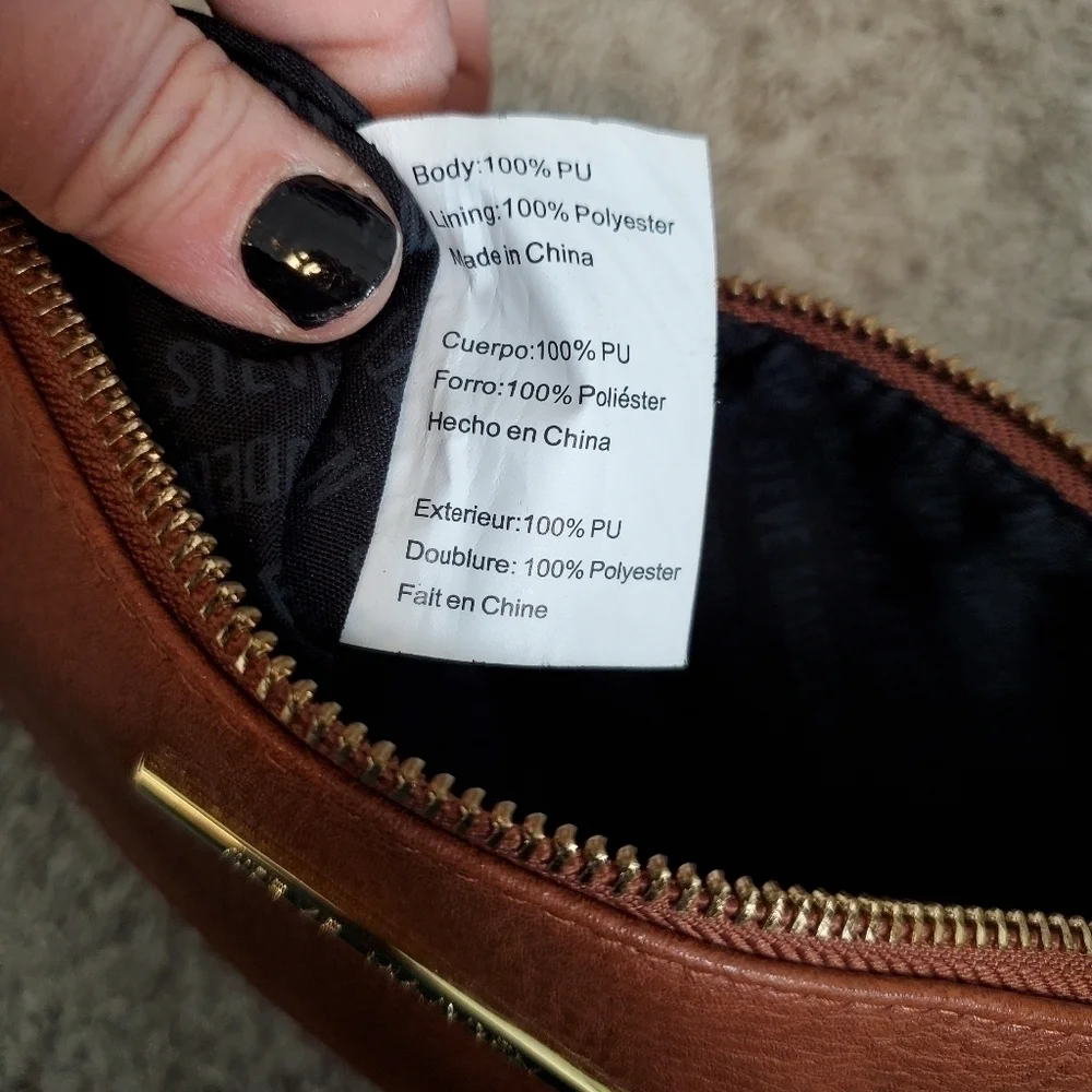 FAUX Leather Steve Madden Brown Pouch